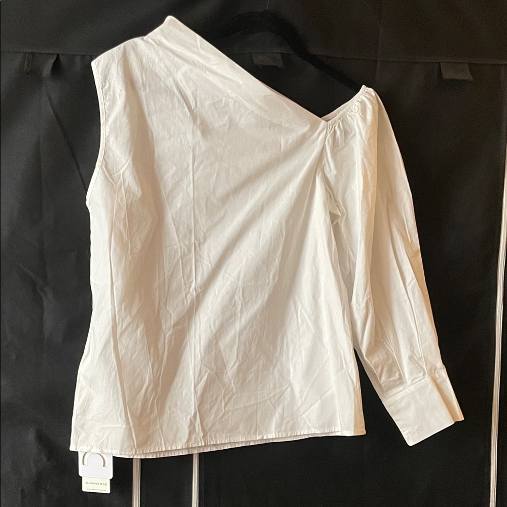 Commense Off-Shoulder White Blouse